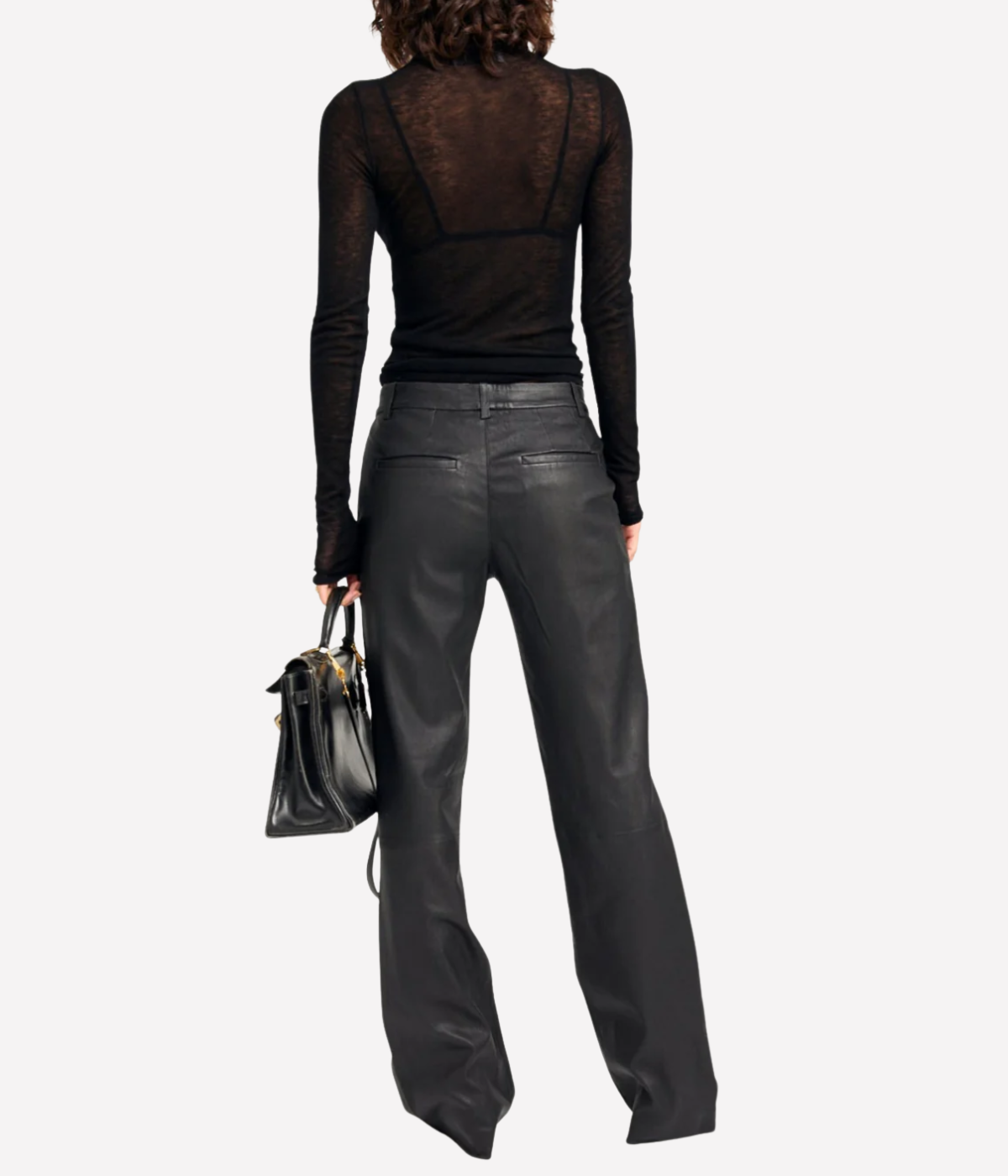 Baggy Lowrise Trousers In Black