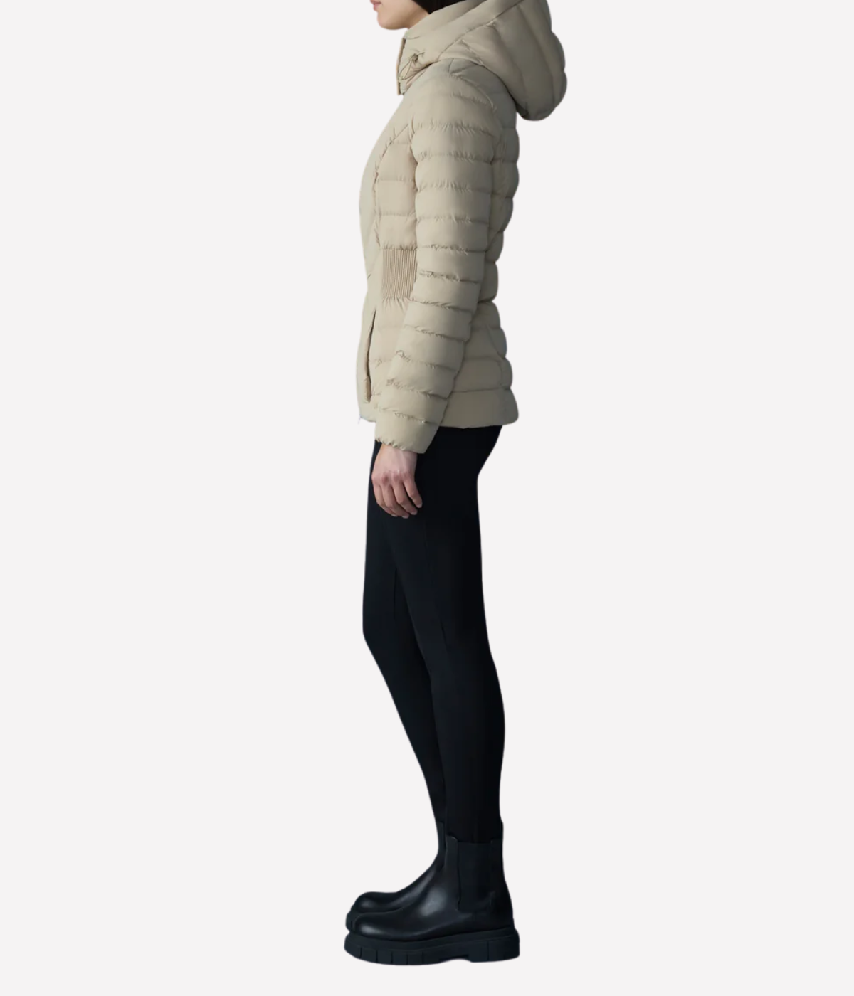 Idalee Puffer Jacket in Light Camel