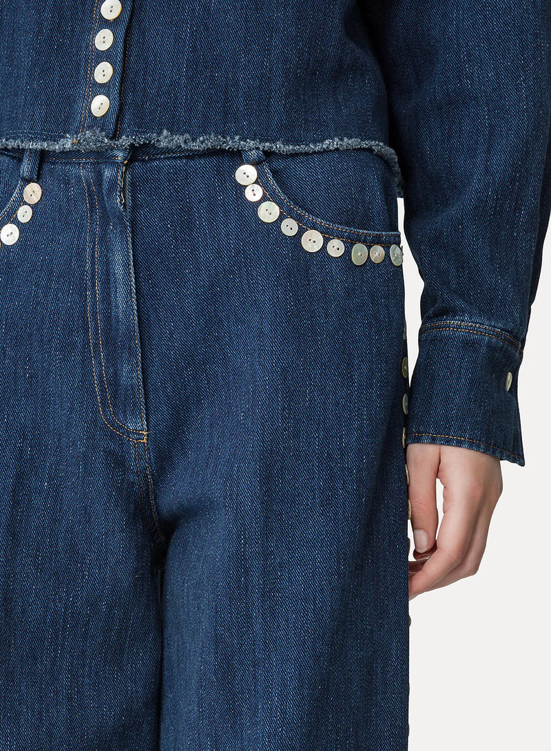 Denim Calvary 5 Pocket Pant in INDIGO
