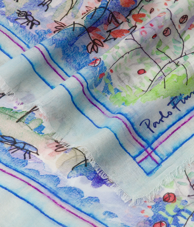 Florence Map Scarf in Multi