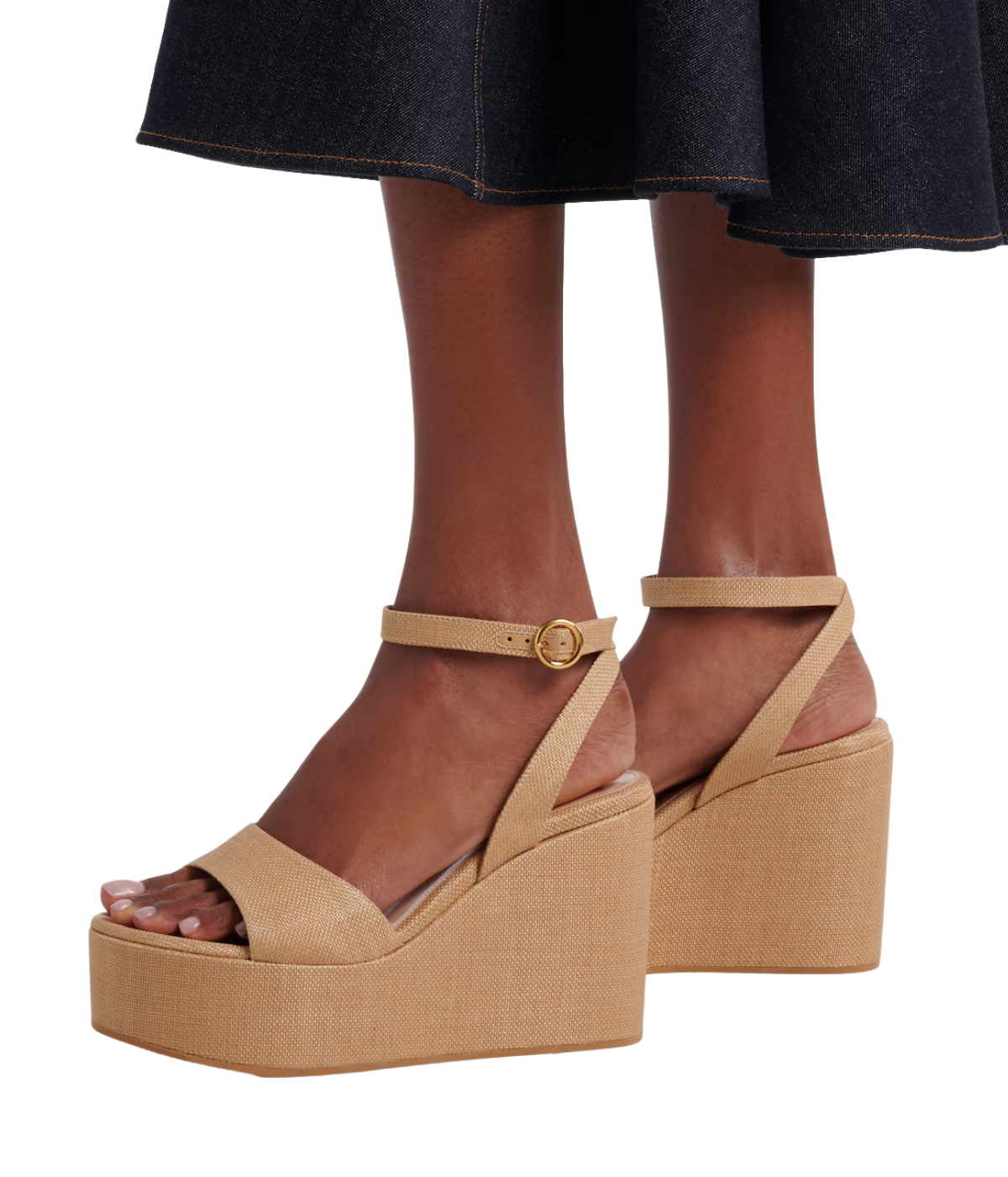 Haiti Raffia Wedge in Lino