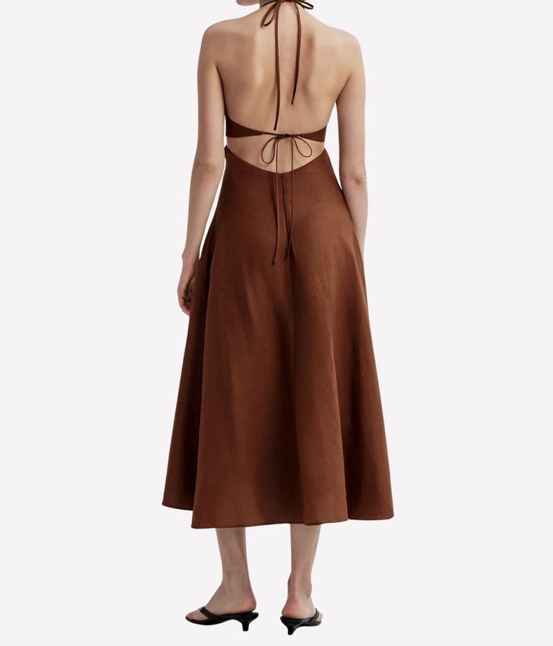 Evelena Dress in Brunette