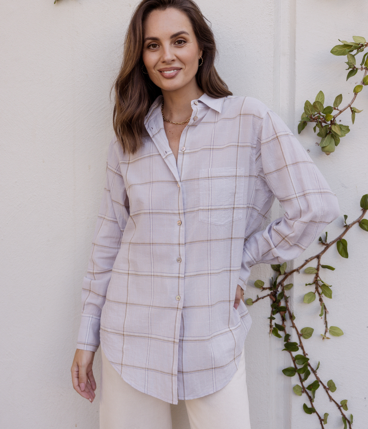 BCI Crepe Voile Shirt in Lilac
