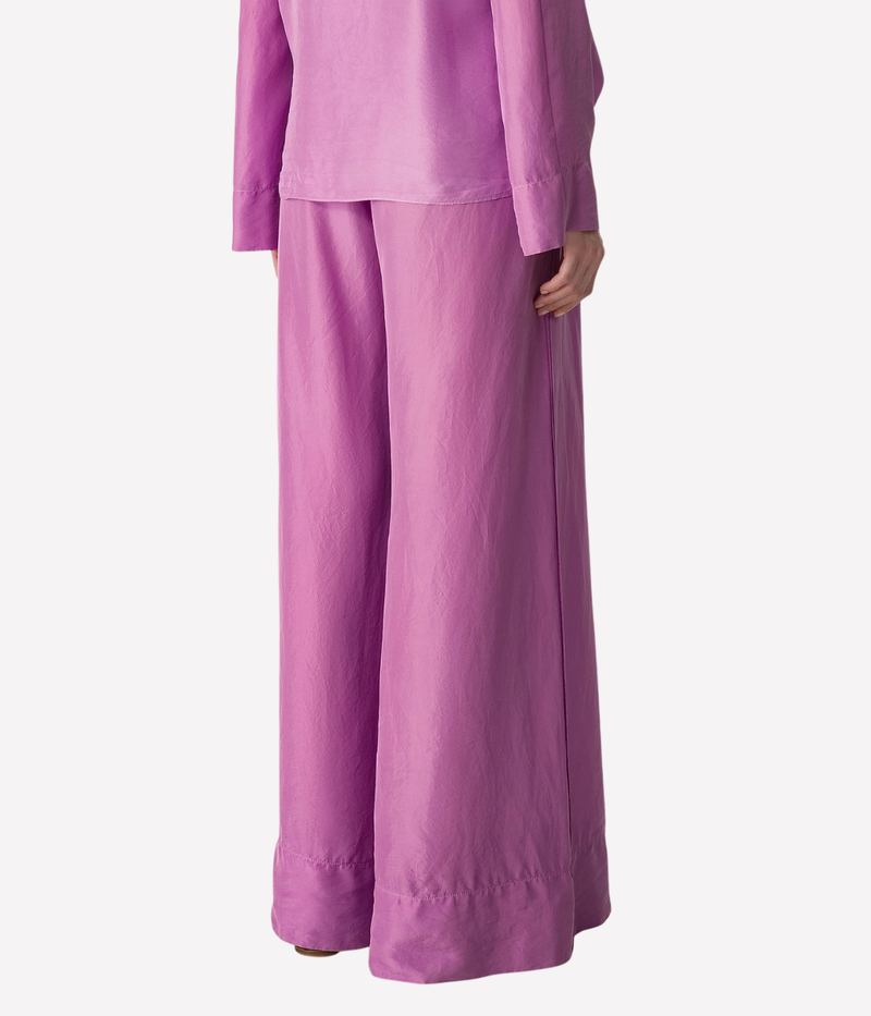 Habotai Silk Drawstring Pants in burlesque