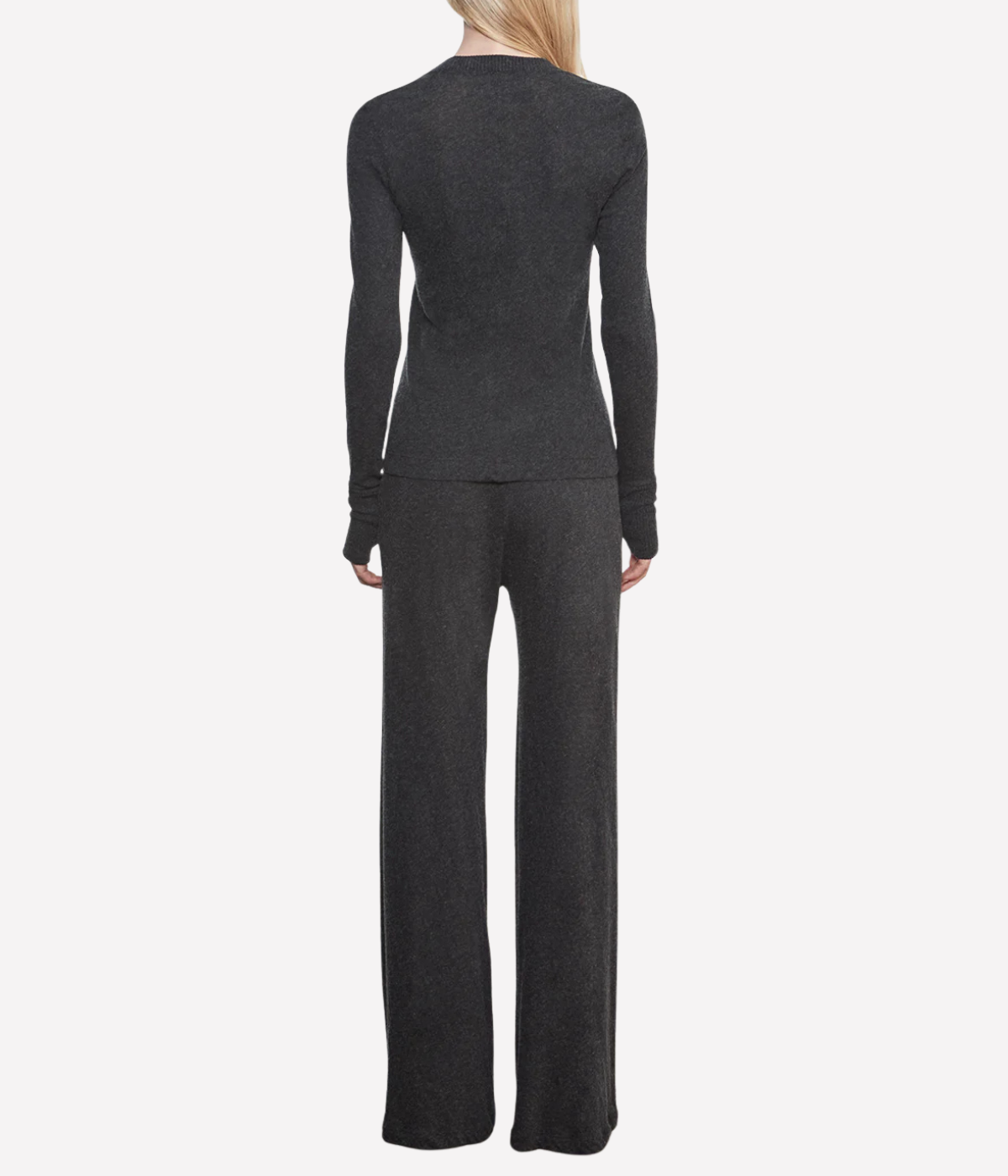 Cashmere Easy Cuffed U In Charcoal