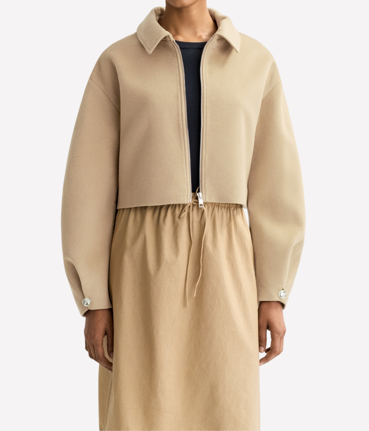 Zip Jacket in Camel