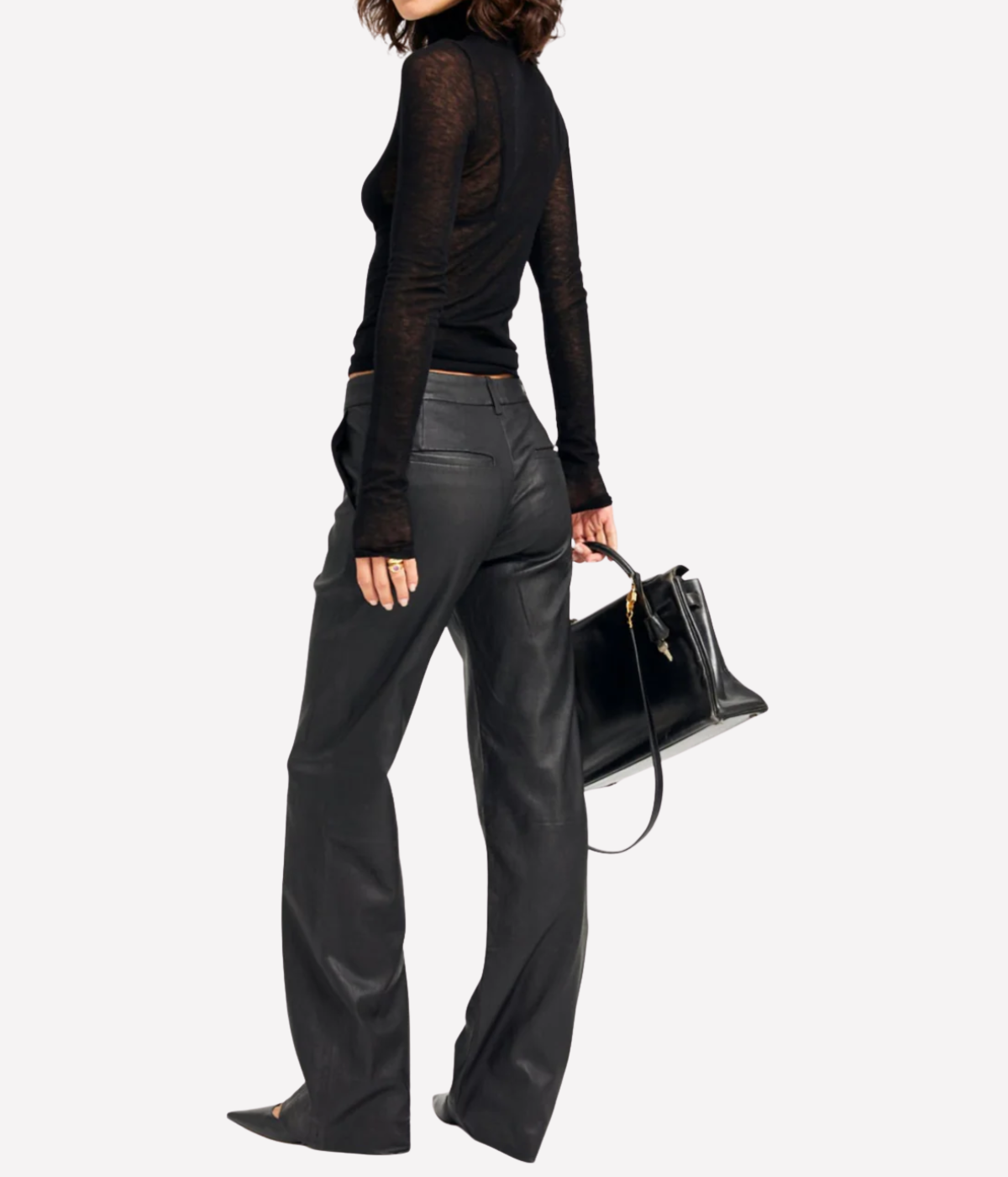 Baggy Lowrise Trousers In Black