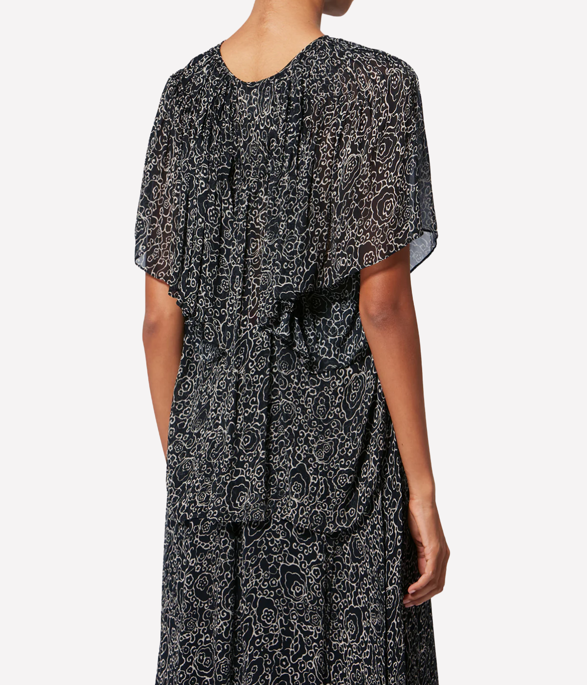 Neslya Top in Black Ecru