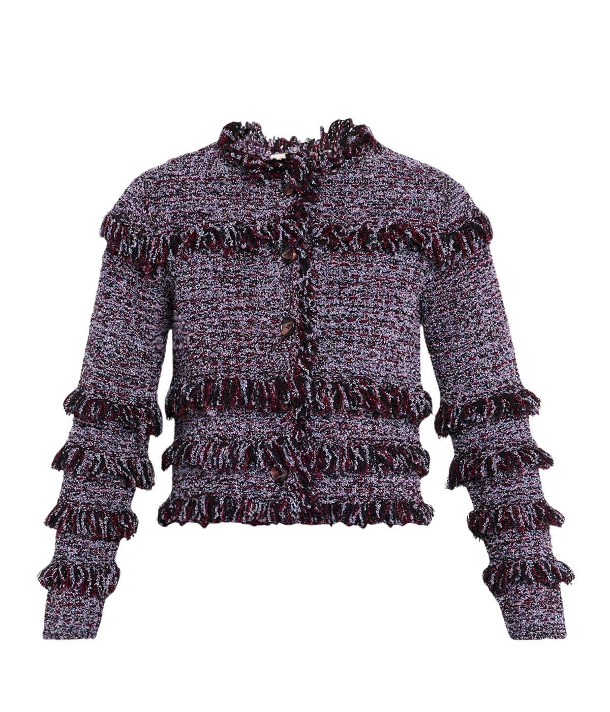 Gita Knit Tweed Jacket in Dewberry