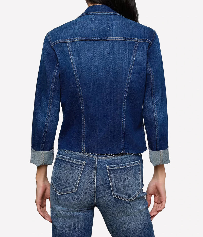 Janelle Slim Raw Jacket Outwear in Marvista
