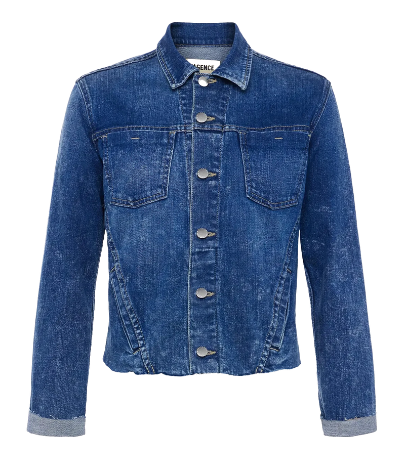 Janelle Slim Raw Jacket Outwear in Marvista