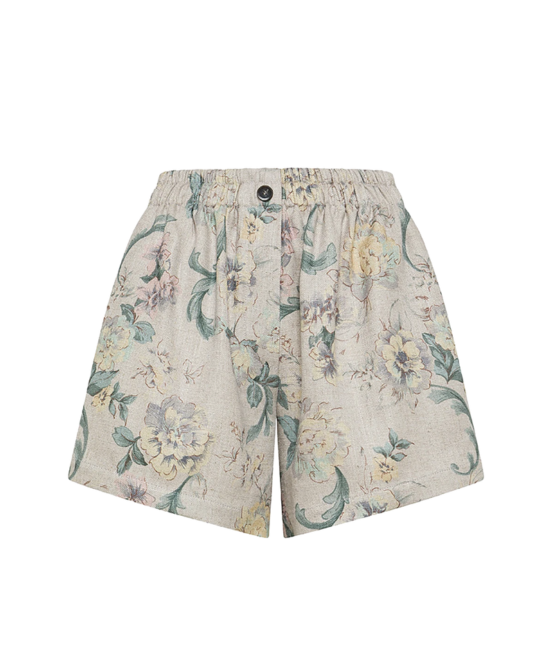 Peonia My Love Hopsack Bermuda Pants In Glicine