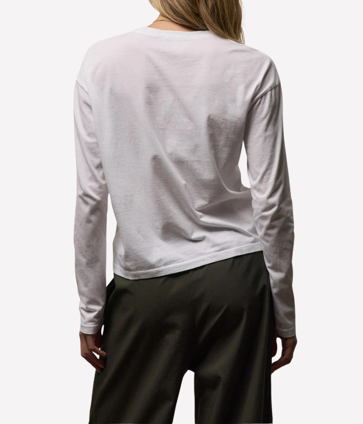 Boxy L/S Tee in WHITE
