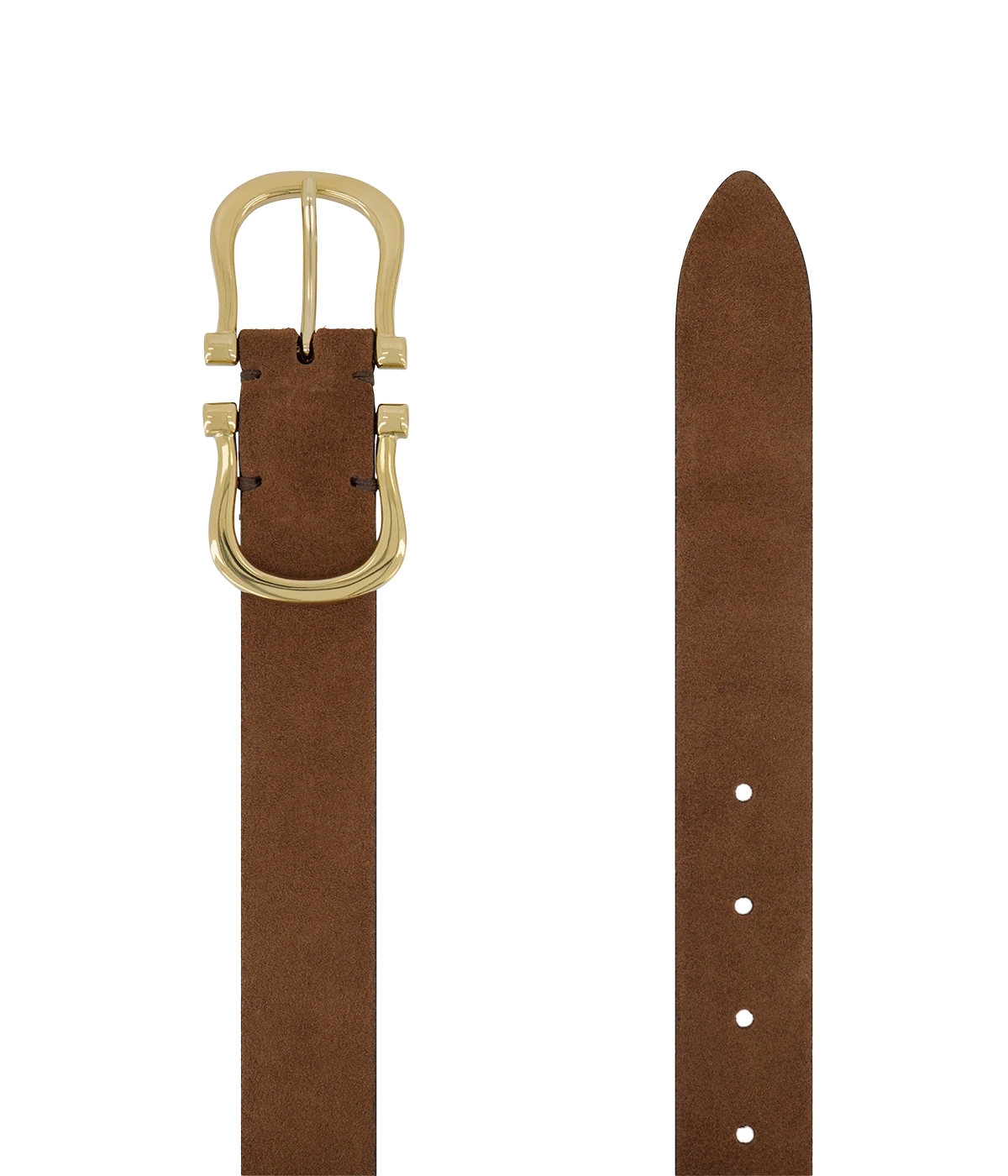 Baby Gold Nicky X Belt in Chocolate