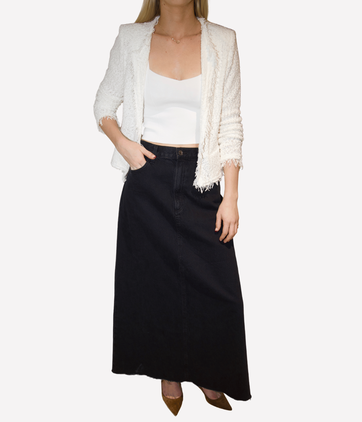 *FINAL SALE* Shavani Jacket in White