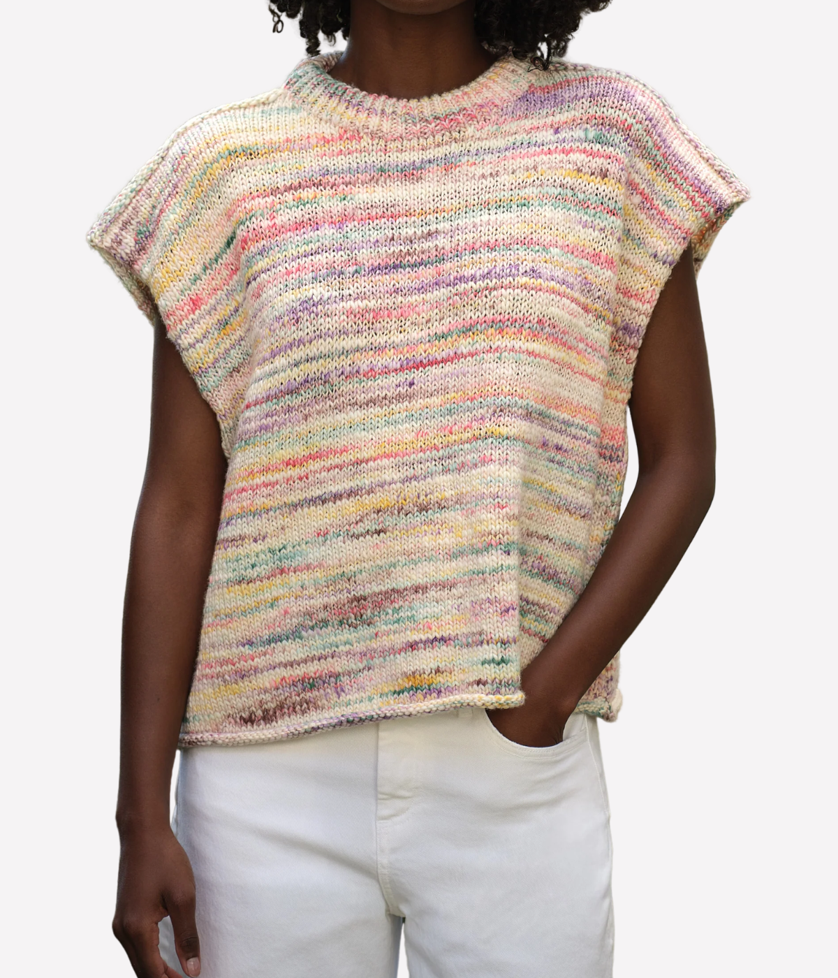 Gaia Knit Sweater Vest in Sprinkles