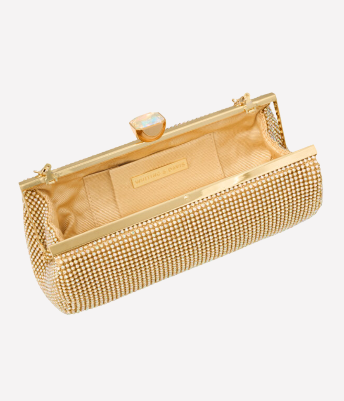 Grace Crystal Top Clutch in Silver Crystal