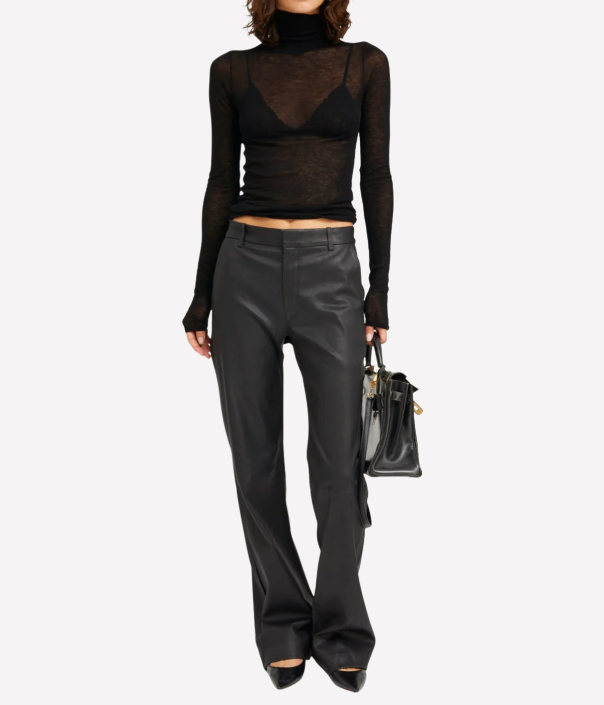 Baggy Lowrise Trousers In Black