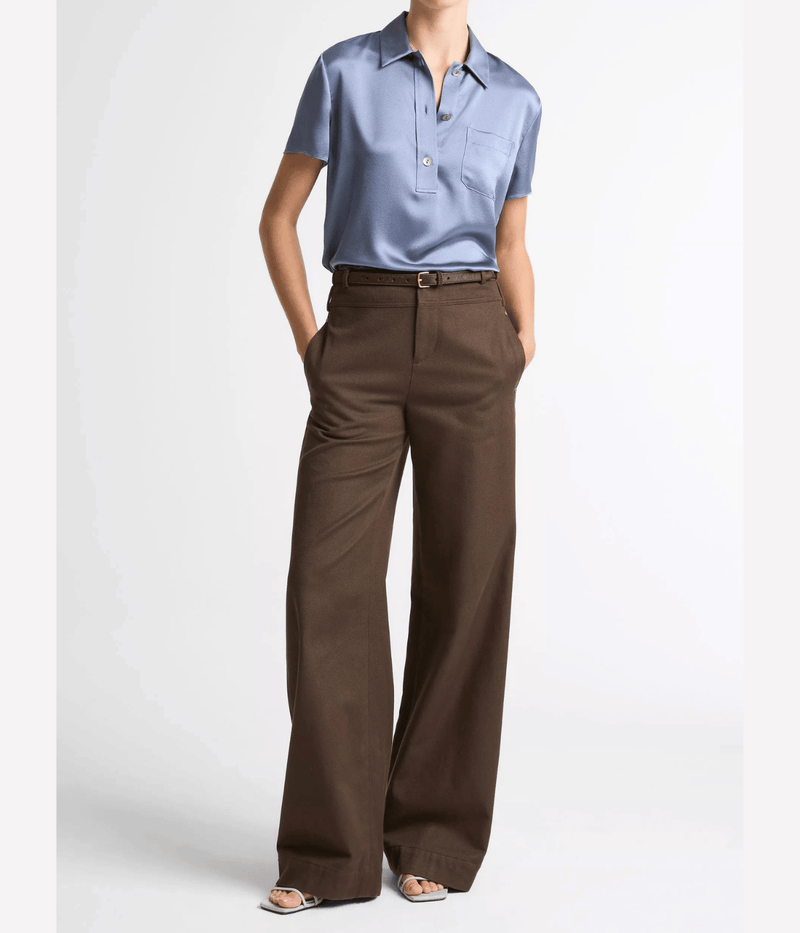 SS Polo Top in Azul