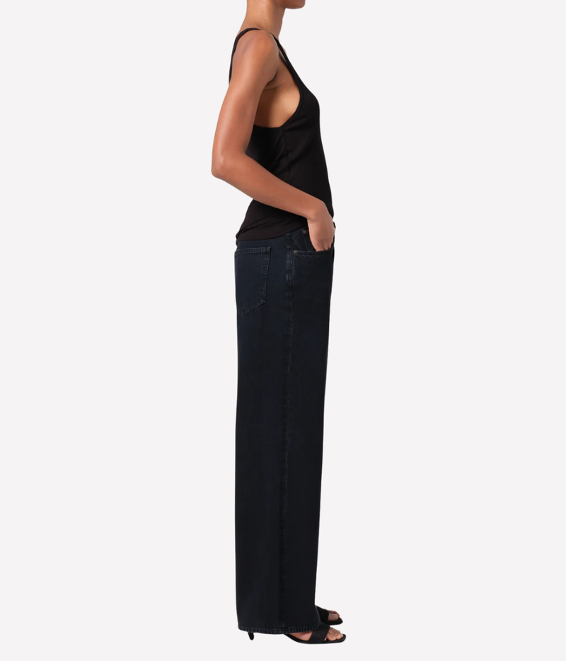 Low Slung Baggy Jean in Crushed
