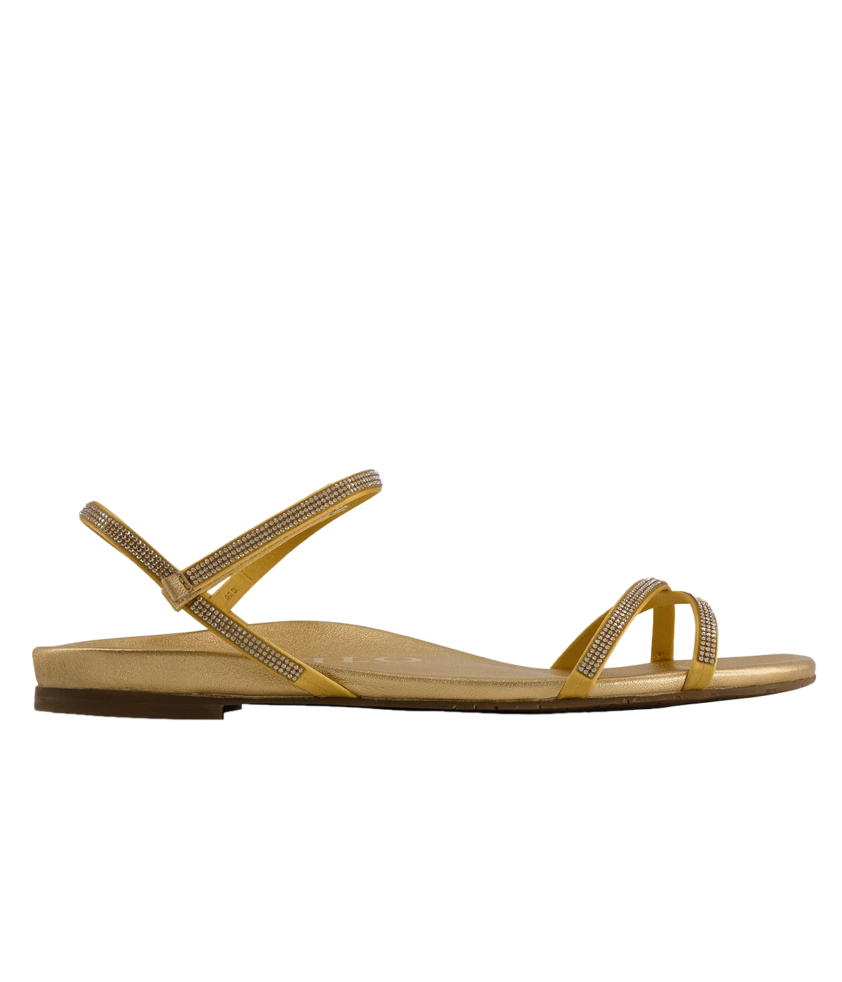 Bambina Sandal in Gold Nappa Lame