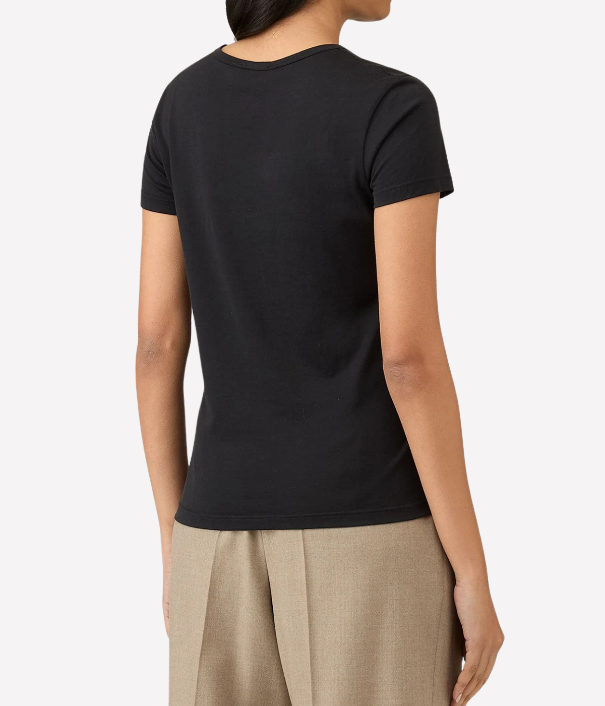 Short Sleeve Crew Neck T-Shirt in Black