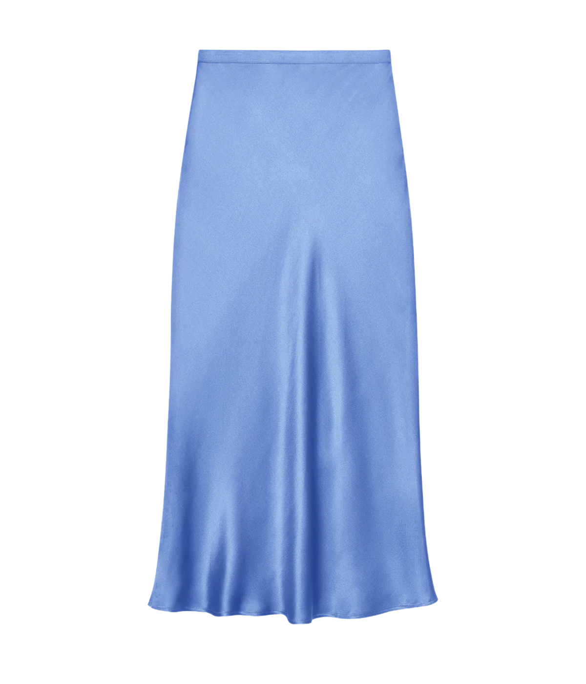 Bar Silk Skirt in Storm Blue