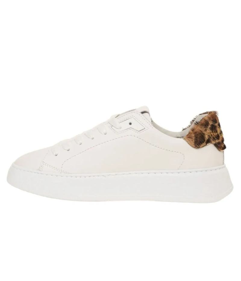 Temple Low Woman in Veau Animalier Blanc Leo
