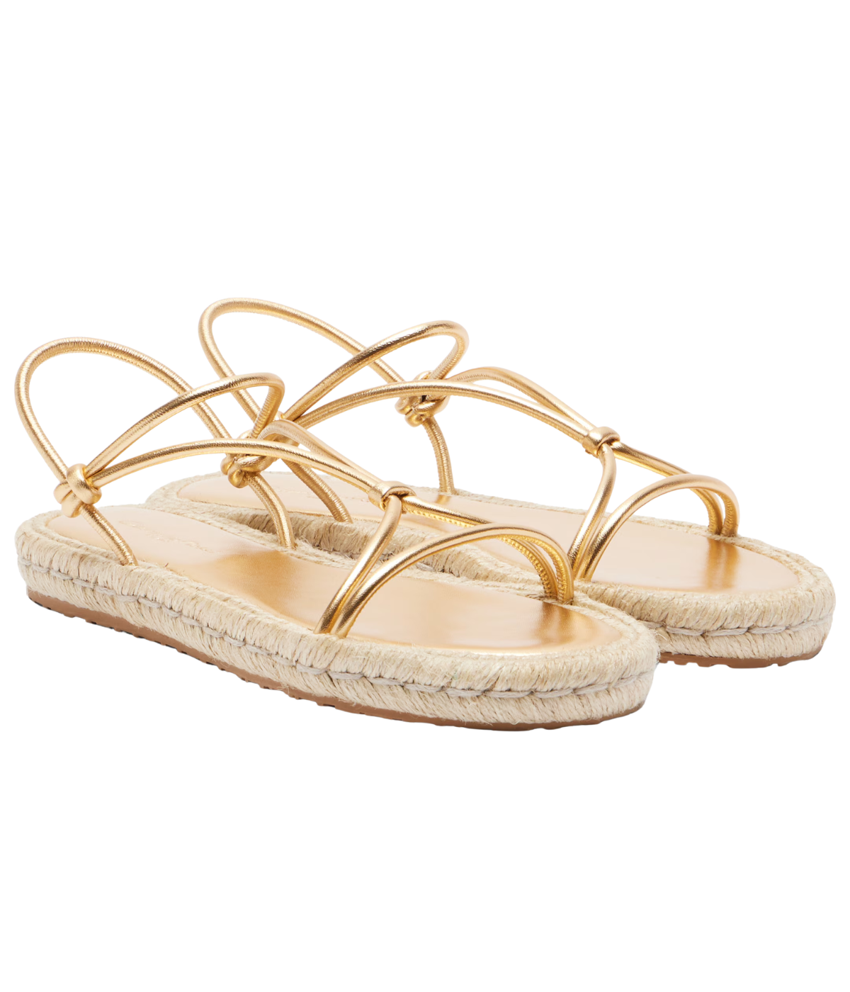 Bali Leather Espadrille Sandal in Mekong & Natural