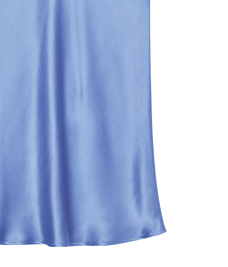 Bar Silk Skirt in Storm Blue