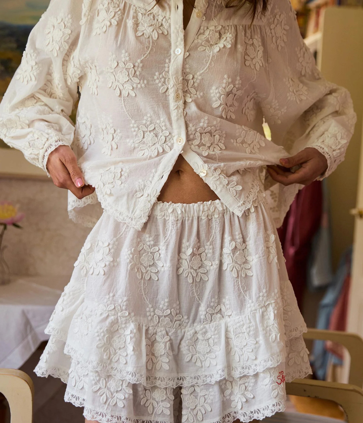 Delphine Top in Off White