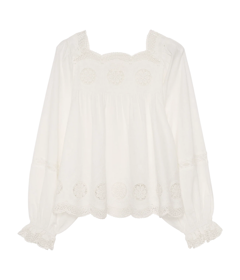 Soleia Top in Off White
