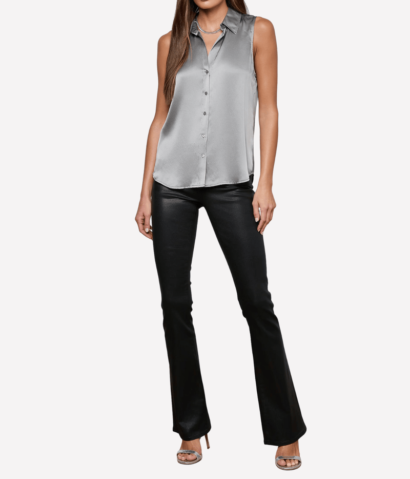 Emmy Sleeveless Blouse in Light Grey