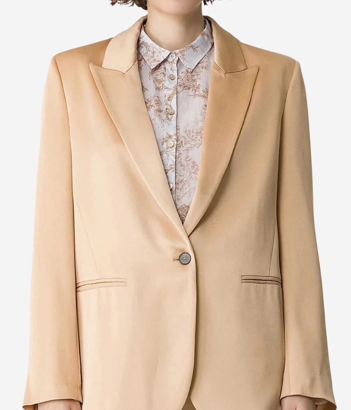 Envers Satin Shiny Jacket In Paglierino
