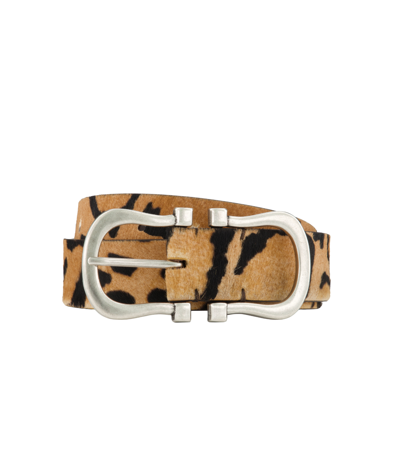 Silver Nicky X Belt in Leopard