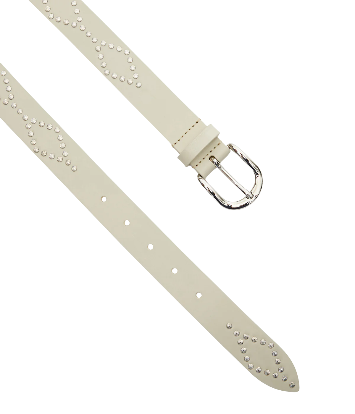 Liliana Belt in Chalk Silver