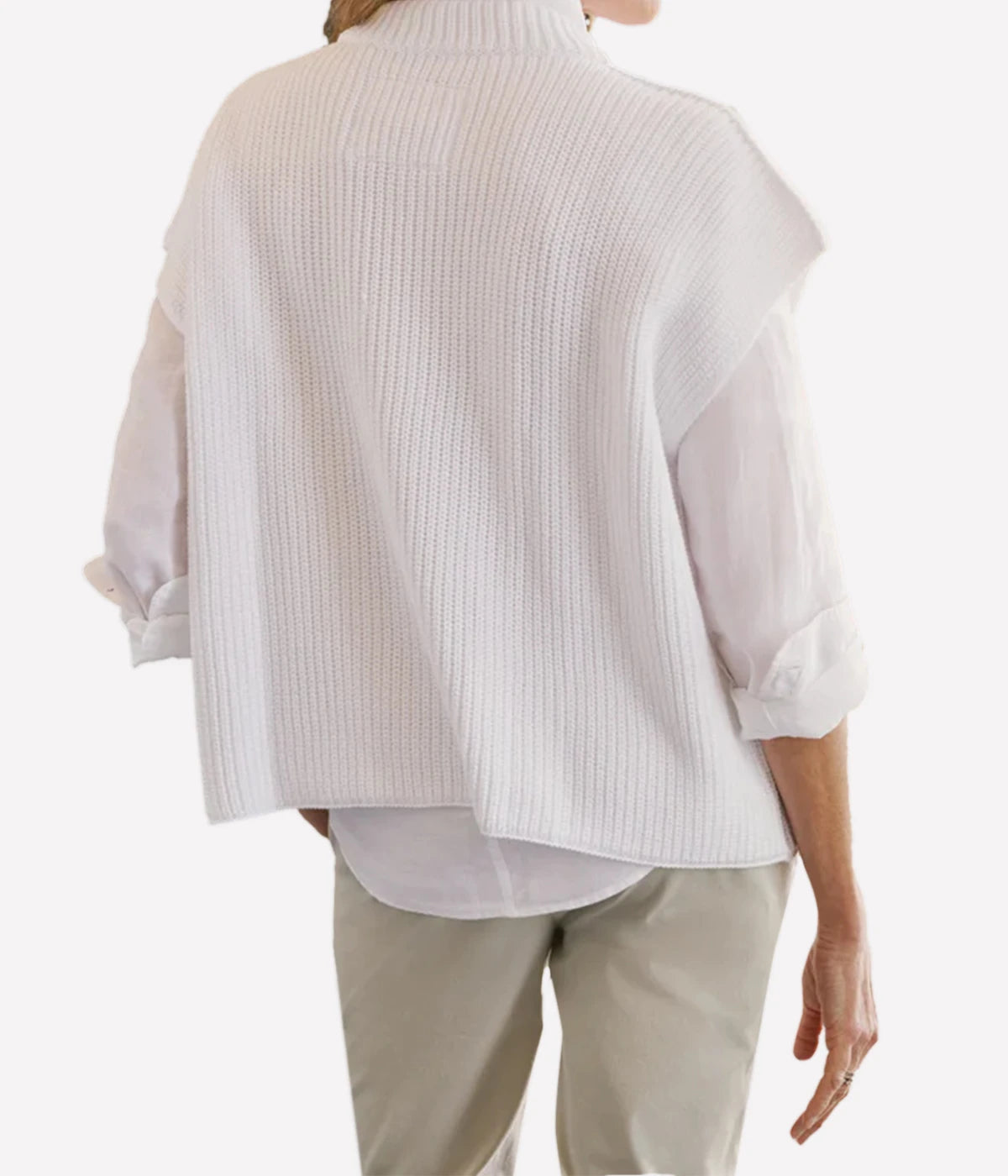 Montecito Italian Sweater Vest in WHITE