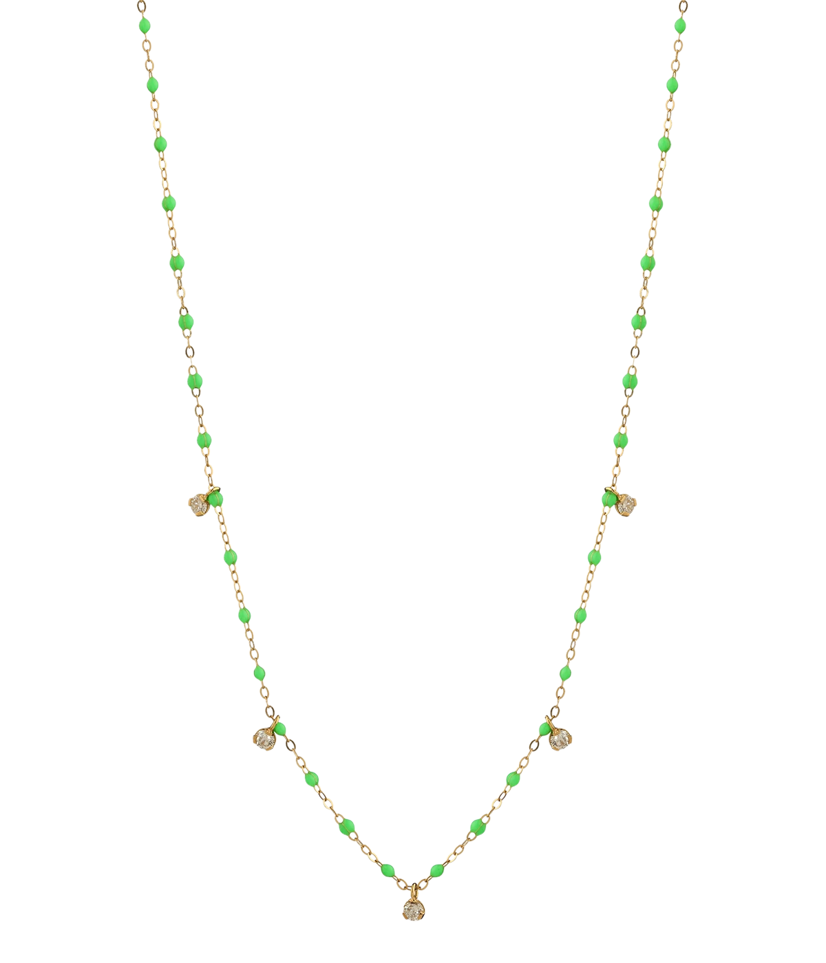 Gigi Supreme 45cm Diamond Necklace in 18K Yellow Gold & Neon