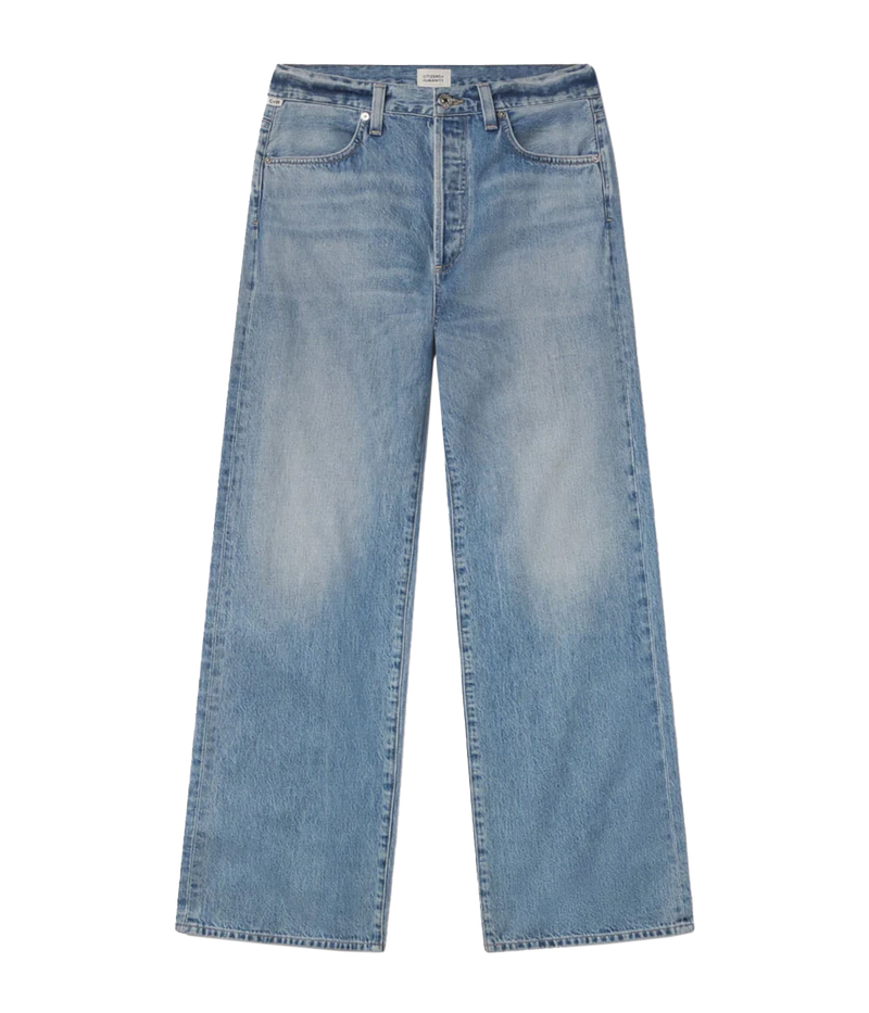 Citizens of Humanity Annina Jean in Muse, flat lay view of high-rise straight leg denim jeans