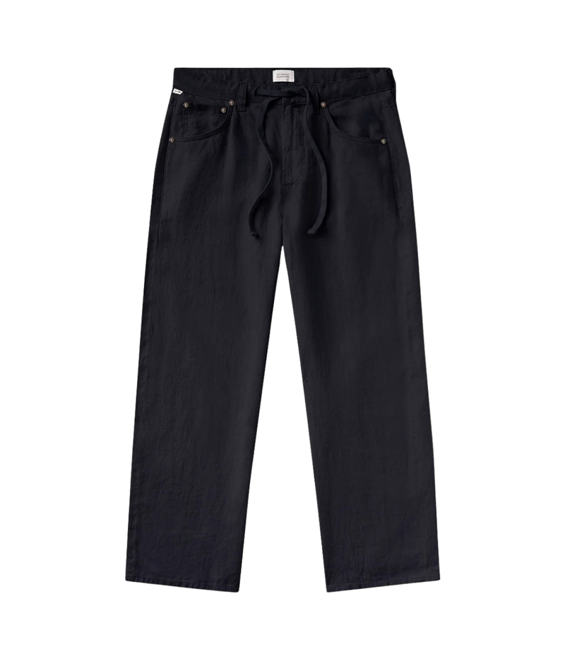 Brynn Drawstring Trouser In True Navy
