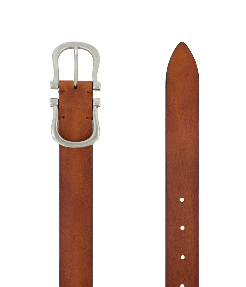 Baby Silver Nicky X Belt in Tan
