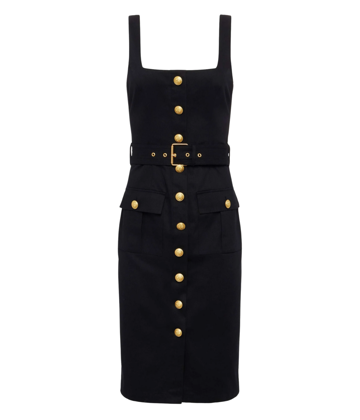 Idy BTN Front Dress in BLACK