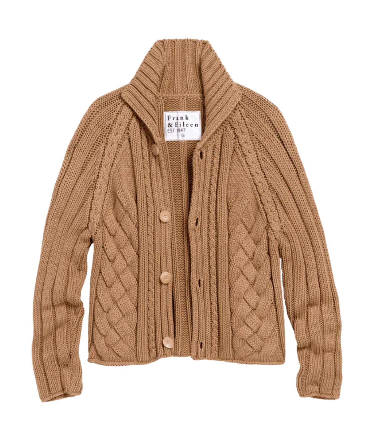 Mini Cotswolds Cable Cardigan in Camel