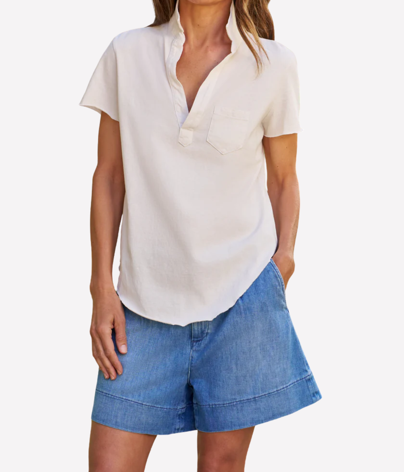 Charlotte Perfect Polo in Vintage White