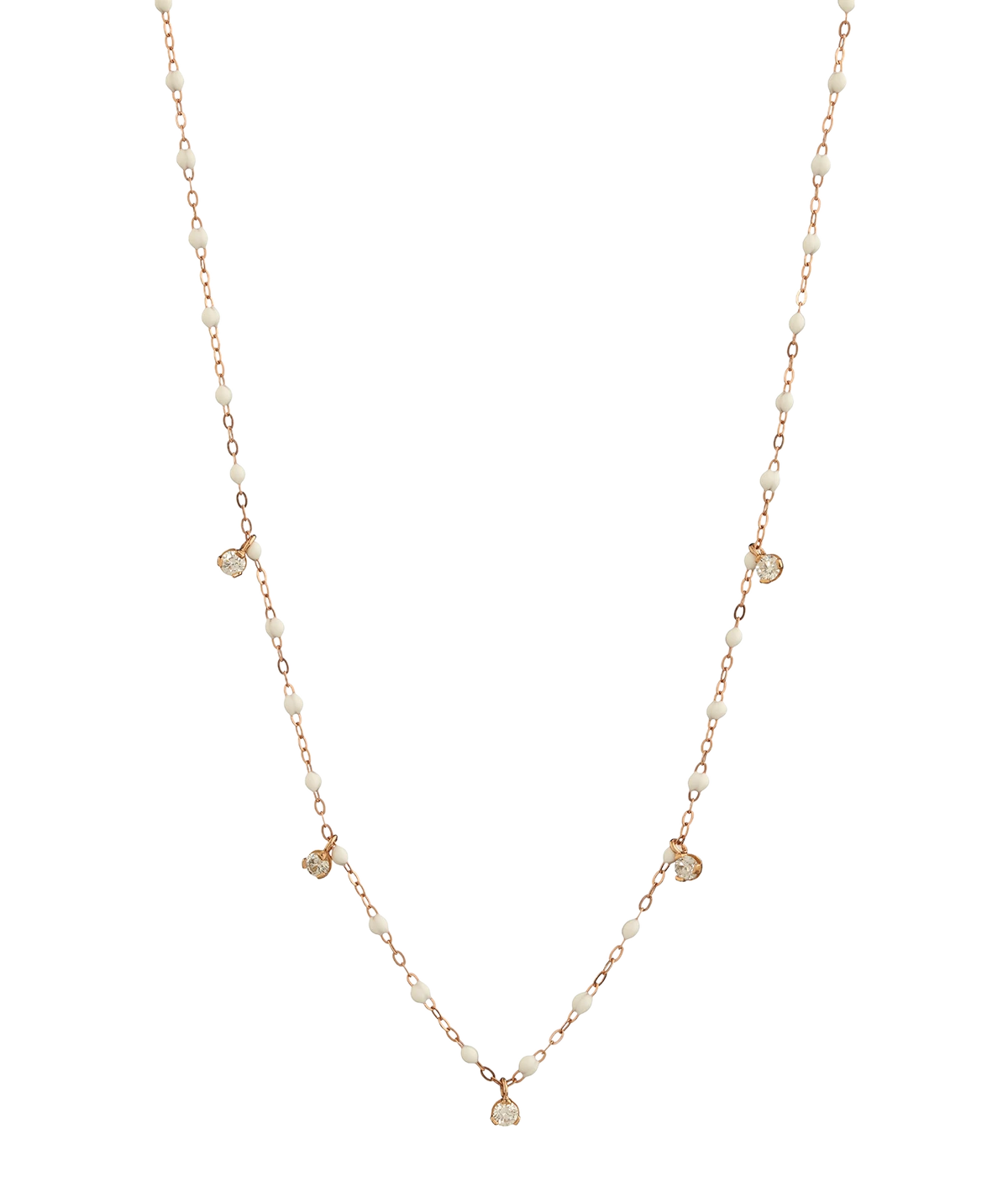 Gigi Supreme Necklace Diamonds in Rose Gold and White 45 cm