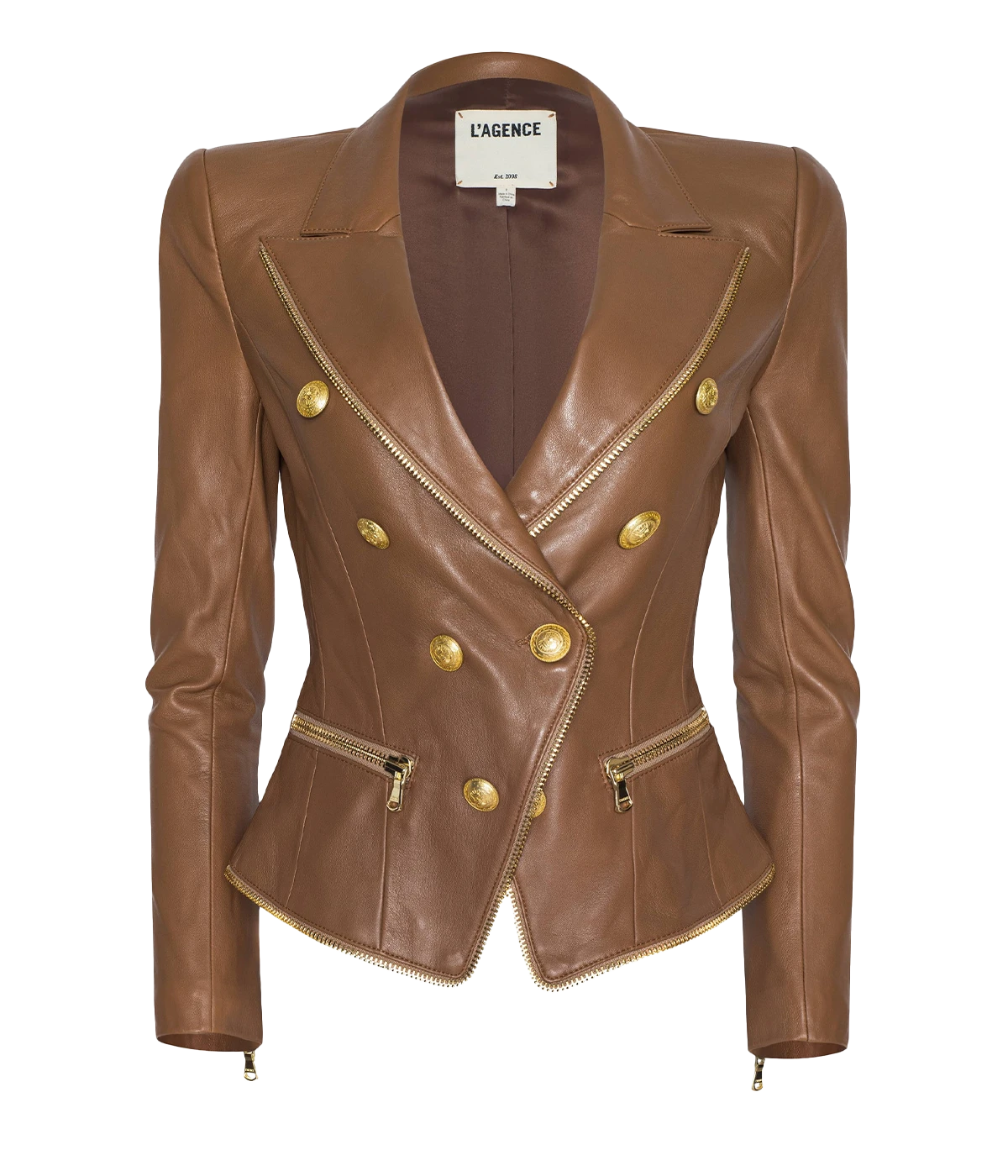 Ottilie Zip Blazer in Soft Cognac