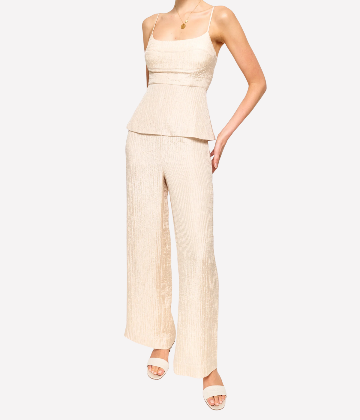 Serra High Rise Pant in Bone