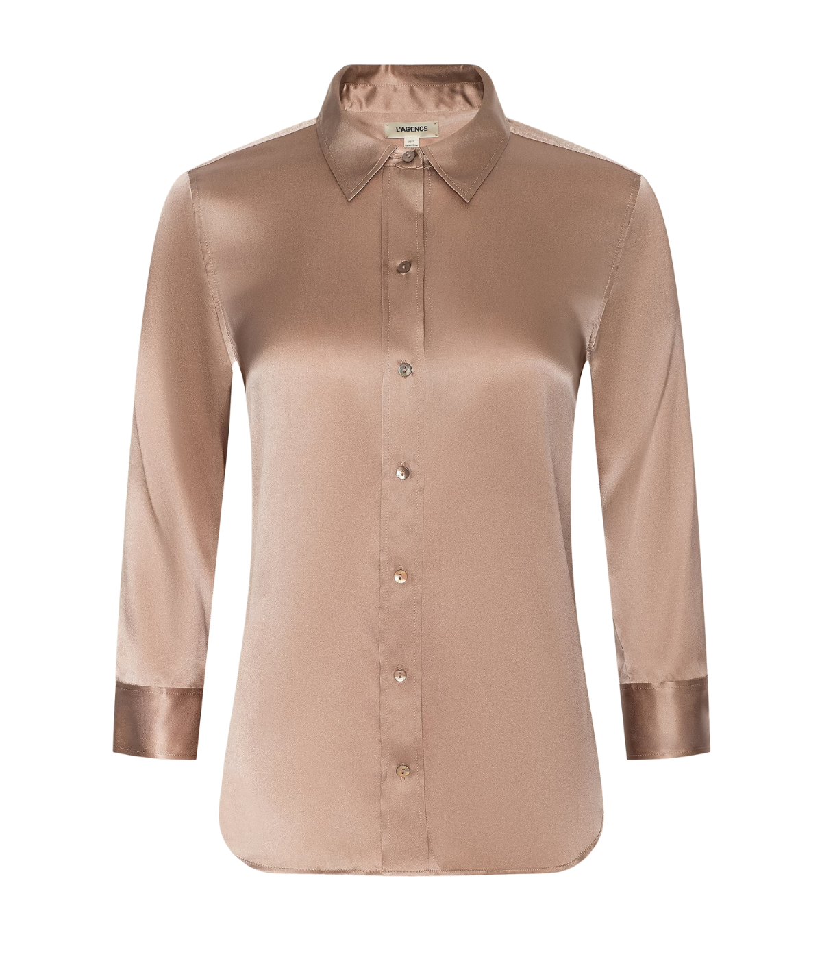 Dani 3/4 Sleeve Blouse In Soft Nude