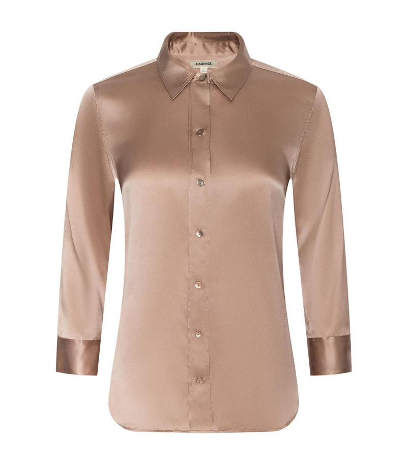 Dani 3/4 Sleeve Blouse In Soft Nude