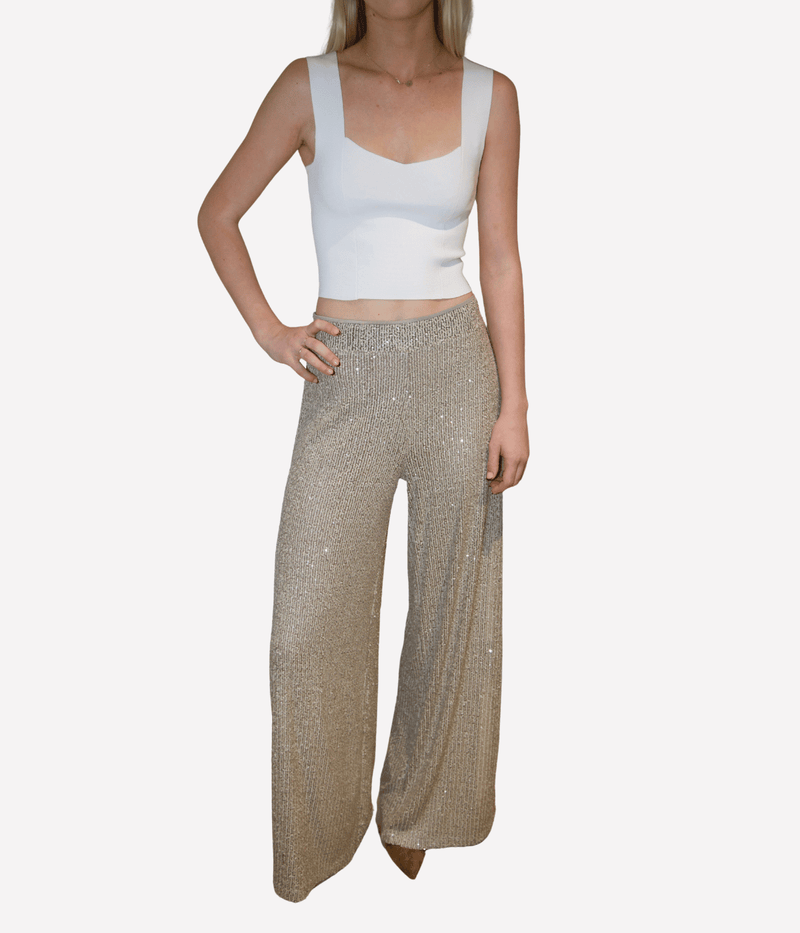 Hari Sequin Pant in Pietra